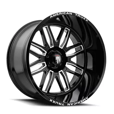 24  American Truxx Restless 24x14 Black Milled 6x135 -76mm For Ford Lincoln Rim • $698.99