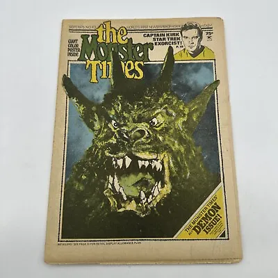 The Monster Times Magazine Newspaper Vol. #1 Issue #43 SEPT 1975 DEMON Cover • $25