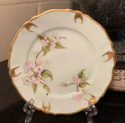 A. Lanternier & Co. (AL Limoges) 6 3/8  Plate Apple Or Cherry Blossoms France • $14.95