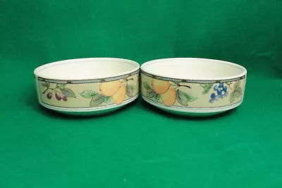 Mikasa Garden Harvest Intaglio Berry Bowls 5  Set Of 2 • $14.95