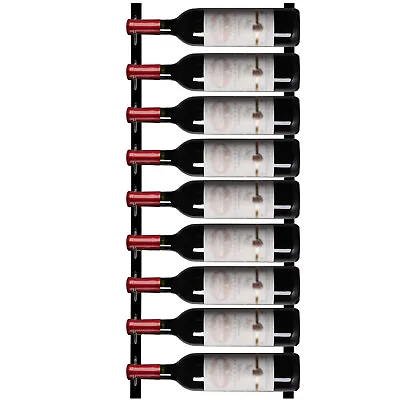 VEVOR Wall Mounted Wine Rack Vertical Wine Rack 9-24 Bottle Black Storage Holder • $35.99