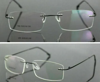 Lightweight Titanium Eyeglass Frames Spectacles Rimless Mens Womens • $15.33