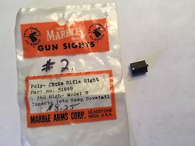 Vintage Marbles Gun Rifle Sight (new) # 2 Part # 51849 .360 High. 3/8 “ .350W • $12.95