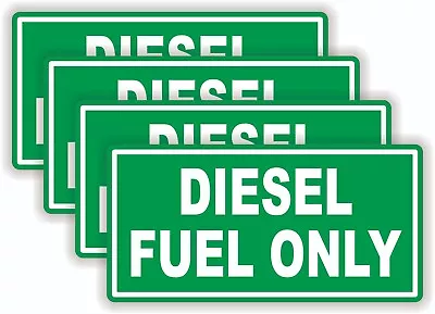 4-pack 2x4 Inch DIESEL FUEL ONLY Vinyl Stickers Gas Decals Labels Tank Def Truck • $5.79