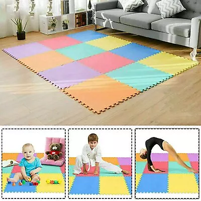 36PC Large Soft Foam EVA Mat Play Kids Floor Jigsaw Tiles Interlocking Baby Mats • £22.49