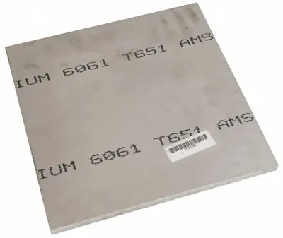 Aluminum Plate Alloy 6061 1/4  Thick X 8  Wide X 8  Long • $25.16