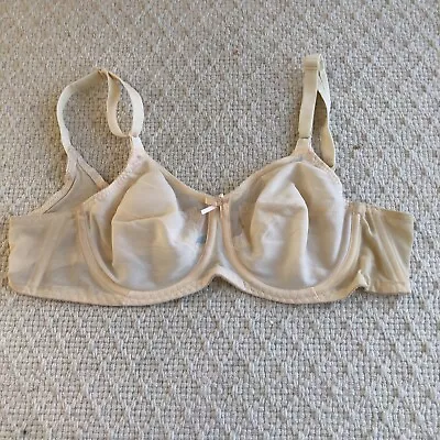 Vintage Signature Collection JCPenny 4036 36C Underwire Beige Unlined Floral Bra • $10.99