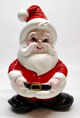 VTG MCM Lefton Japan Ceramic Santa Claus Christmas Napkin Letter Card Holder • $22