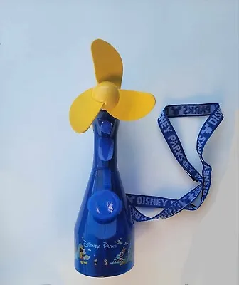 Walt Disney Parks 12  Misting Water Spray Bottle Fan With Blue Lanyard  • £10.62