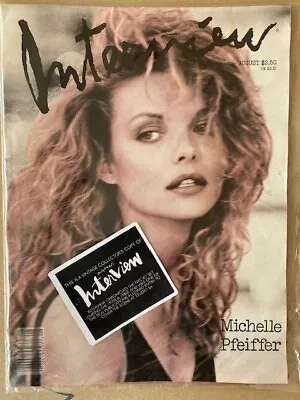 1988 August Interview Vtg Fashion Magazine Michelle Pfeiffer Cover No Label EX • $34.95