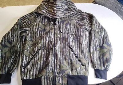 Vintage Cabela's Polar Fleece Hooded Zip Jacket USA MADE Chest 22  Length 26  • $41.65