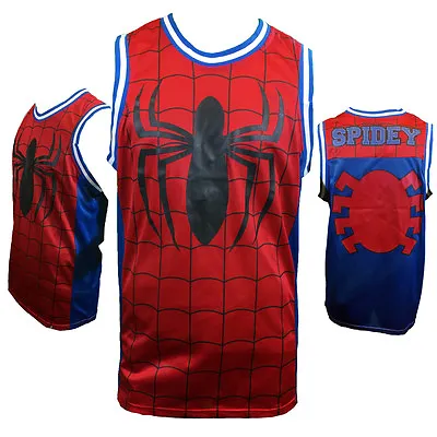 MARVEL SPIDERMAN Mens Basketball Jersey L XL 2XL SPIDEY COMICS Apparel Tank NEW • $18.39