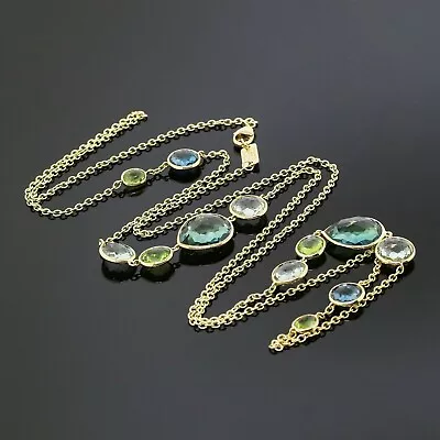 Ippolita 18K Yellow Gold Rock Candy Multi-Gemstone Station Chain Necklace 38  • $4230