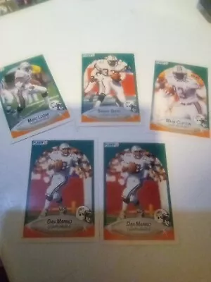 7 Card Lot Of 1990s Miami Dolphins W/2 Marino's • $20.77