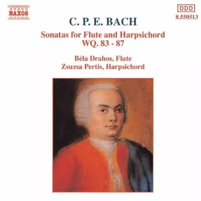 C.P.E. Bach: Flute Sonatas : Sonate Per Flauto Wq 83-87 CD Fast And FREE P & P • £2.98