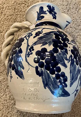 1988 “End Of Day” Pottery Jug Pitcher Signed • $65