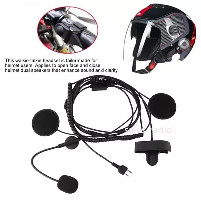 Motorcycle Helmet Headset Earpiece Mic For ICOM IC-V8 Cobra Vertex Maxon Radios • £20.39