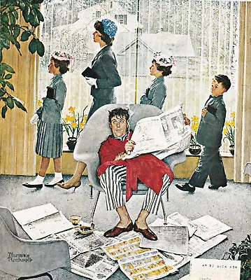 SUNDAY MORNING  NORMAN ROCKWELL  8x10 Poster FINE ART Print • $3.99