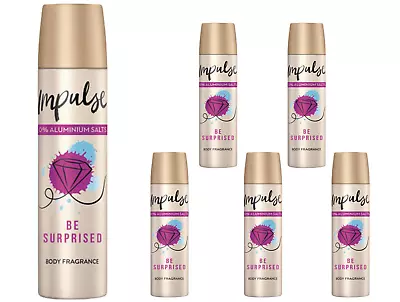 Impulse Be Surprised Ladies Deodorant Body Spray 75ml / Pack Of 6 • £11.57