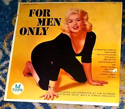 FOR MEN ONLY  LEW RAYMOND 1957 TOPS LP L1583 Classic Jayne Mansfield Cover Photo • $11.95