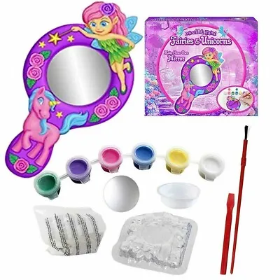 Make Your Own Fairies And Unicorn Mirror Mould & Paint + FREE GIFT🦄 • £9
