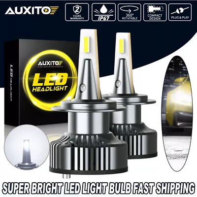 Waterproof H7 LED Headlight Bulbs Kit Lamp Car 6500K Globes High Low Beam White • $61.19