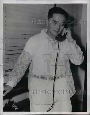 1953 Press Photo Virgilio Hilardio Bridegroom Of Miss Universe Armi Kuusela • $19.99