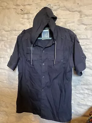 D-struct Grey Hooded Shirt Top  Size XL • £0.99