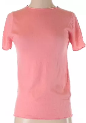 Zara Pink Size S Knit Short Sleeve Sweater Top T-shirt • $8.78