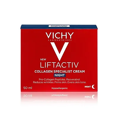 Vichy LiftActiv Collagen Specialist | Reduce Wrinkles | Night Cream | 50ml • £18.95