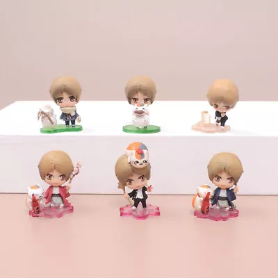 6Pcs/Set Natsume Yuujinchou Takashi Natsume Madara Cute Mini Figure NEW NO BOX • $20.99