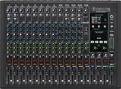 Mackie Onyx16 16-Channel Analog USB Mixer W/ Multitrack Recording Via USB Or SD • $674.99