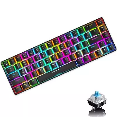 68 Keys Wired 60% Mechanical Gaming Keyboard With RGB Backlit For PC/MAC/Gamer • $34.99