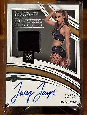 $26 • Buy 2022 Panini Immaculate WWE Jacy Jayne RPA /99 Memorabilia Auto RC On Card 62/99