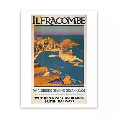 Ilfracombe -Glorious Devon Ocean Coast 28x35cm Art Print Vintage Railway Posters • £9.99