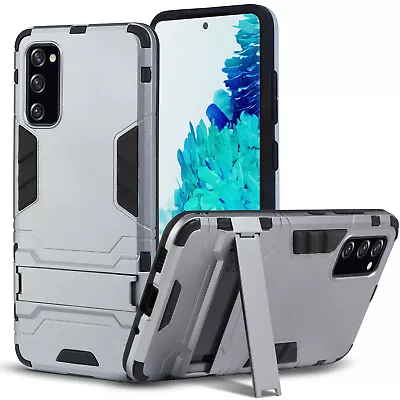 Tempered Glass + Armor Case For Samsung S10 Plus S10e S20 Ultra Protective Stand • $13.29