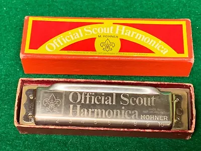 Vintage Hohner Official Boy Scout Harmonica With Original Box And Instructions • $13.99