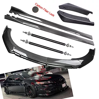 For Acura TL TLX Front Bumper Lip Rear Splitter Spoiler Carbon Fiber Side Skirt • $129.99