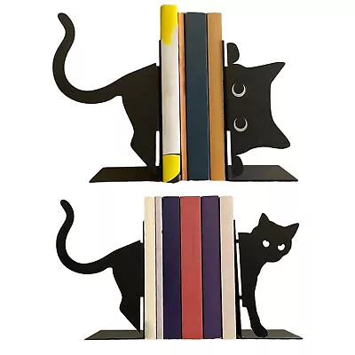 Black Cat Kitten Book Ends Bookends Metal Cat Bookends Home Decor • $34.21