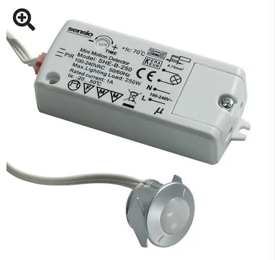 Sensio SE40515 Light Mini Motion Detector 250W Passive IR Sensor Switch - New! • £14.99