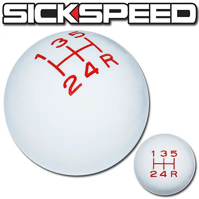 White/red Vintage Shift Knob For 5 Speed Short Throw Selector Un2 Kit K44 • $32.88