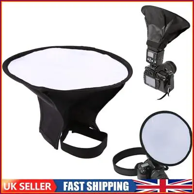 20cm Round Flash Softbox For Diffuser Speedlight Photography Canon • £6.59