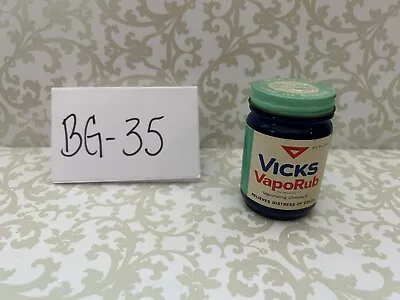 Vintage Vick’s Vaporub Cobalt Blue GLASS Metal Cap 3.5 Ounce Jar • $14.90