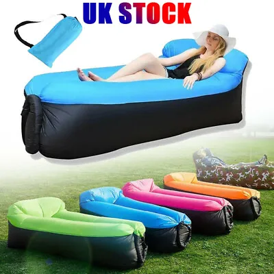 £14.88 • Buy Inflatable Air Bed Sofa Lounger Couch Chair Bag Camping Beach Lazy Foldable Sofa