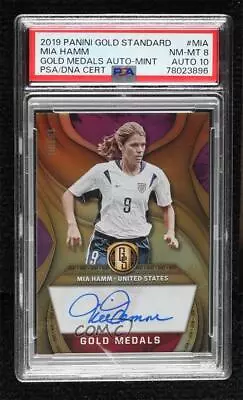 2019-20 Panini Gold Standard Medals Mint /19 Mia Hamm #GM-MIA PSA 8 Auto • $312.50