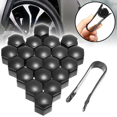 20X Car Hub Screw Cover Wheel Lug Nut Caps Bolt Rims Set Black Accessories 19mm • $8.68