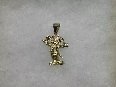 Vintage 10k Yellow Gold Mickey Mouse Charm Pendant Diamond Cut Tuxedo • $124.99