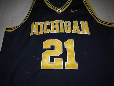 Vintage Team Nike Elite Michigan Wolverines NCAA #21 Basketball Jersey Size XXL • $99.99