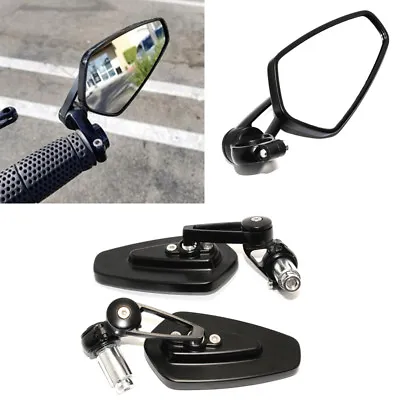 Black Motorcycle Handle Bar End Mirrors Arrow Side Rearview 7/8'' For Universal • $27.78