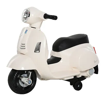 HOMCOM Vespa Licensed Kids Ride On Motorcycle 6V Battery Powered Electric Toys • £59.99